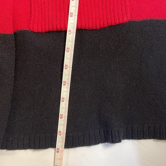 Chico’s‎ Zenergy S/M Red Open Front Cotton Cashmere Colorblock Longline Cardigan - Picture 12 of 16